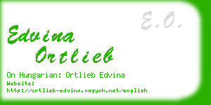 edvina ortlieb business card